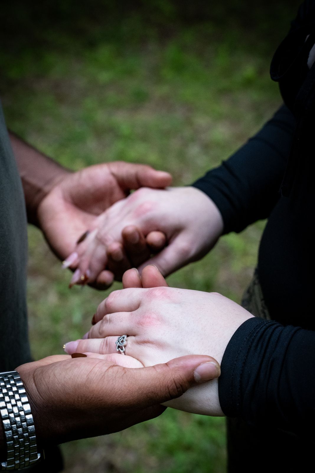 Outdoor engagement session photography